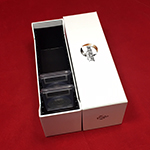 Double row coin capsule storage box